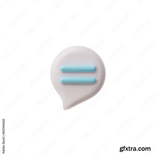 3D Speech Bubble Vector Illustration Icon 6xAI