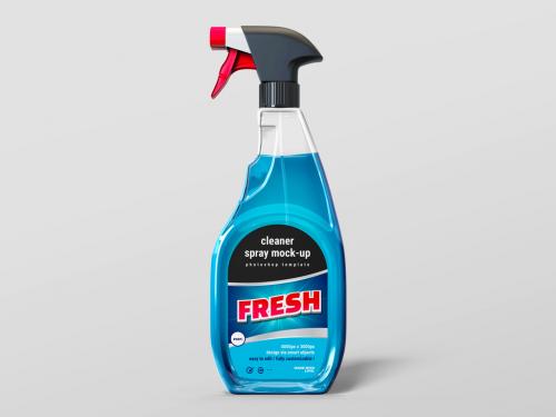 Cleaning Spray Bottle Mockup
