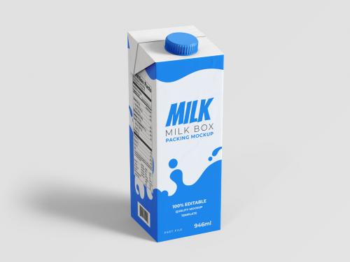 Milk Box Mockup