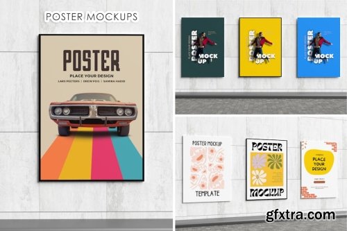 Poster Mockup Collections 9xPSD
