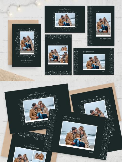 Winter Family Photo Card Template