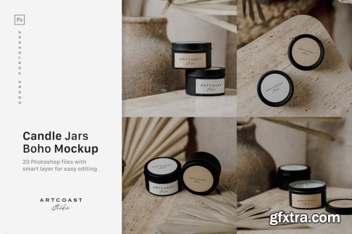 Candle Jar Mockup Collections 13xPSD