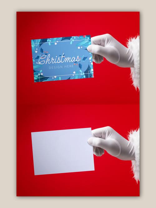 Santa Christmas Card Mockup