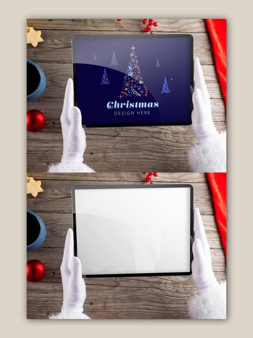 Christmas Tablet Screen Mockup