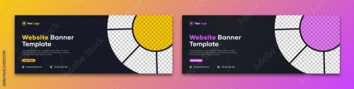 Horizontal Web Banner Design Template 6xAI