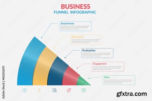 Color And Volume Sales Funnel On White Background 6xAI