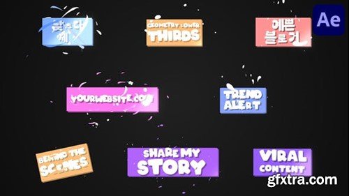 Videohive Funny Geometry Lower Thirds for After Effects 52292647