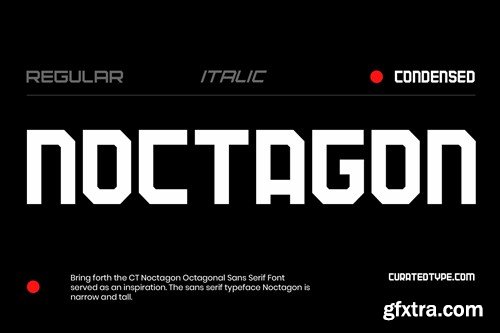 Noctagon Bold Octagonal Sans Serif Font C3MZVN5