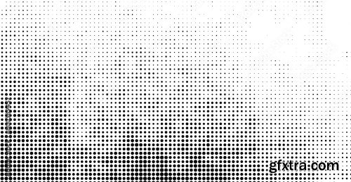 Set Of Seamless Halftone Dot Background 6xAI