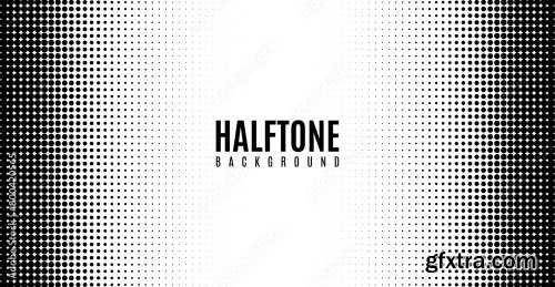 Set Of Seamless Halftone Dot Background 6xAI