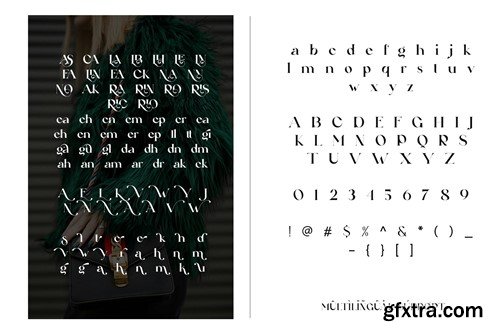 gitte unique ligature serif typeface G9FY769