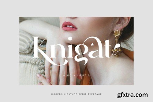 gitte unique ligature serif typeface G9FY769