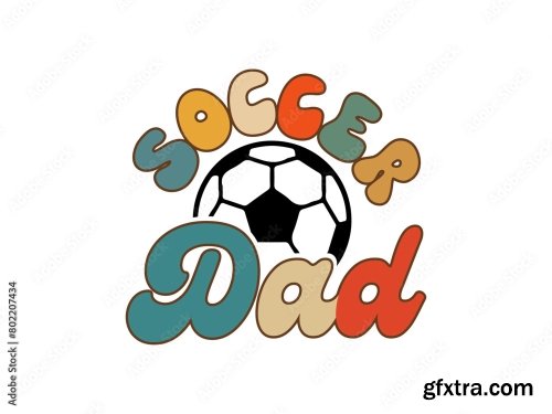 Fathers Day Groovy T-Shirt Design 6xAI