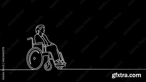 Wheelchair With Female Nurse Vector Design 4xAI