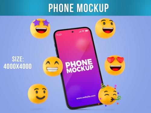 Smartphone Emoji Mockup