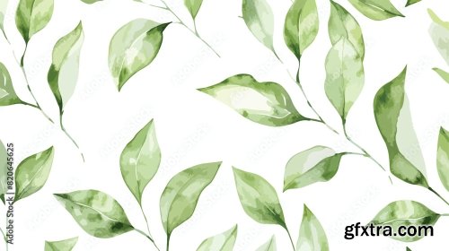 Pattern Of Branch And Leaf Icon Style Vector Design 6xAI