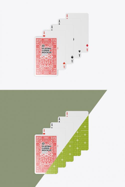 Poker Playing Cards Mockup