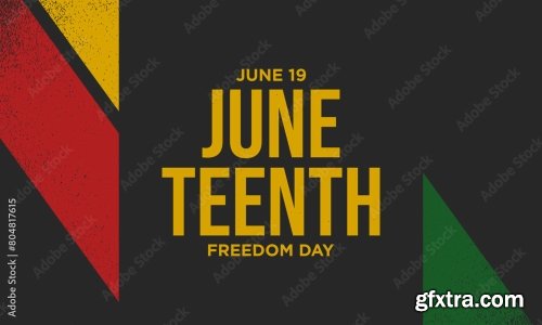 Juneteenth Freedom Day Background Design 6xAI