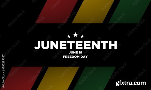 Juneteenth Freedom Day Background Design 6xAI