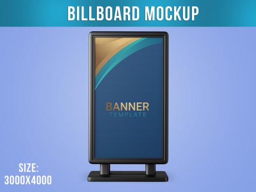 Billboard Advertising Display Stand Mockup