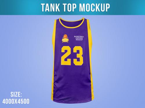Tank Top Basketball Jersey Mockup