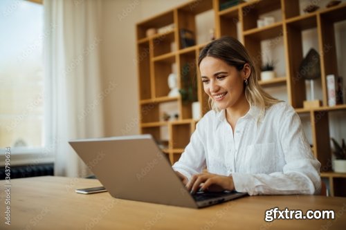 Young Beautiful Woman Working 6xJPEG