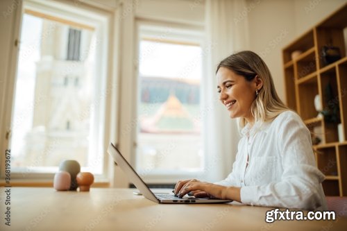 Young Beautiful Woman Working 6xJPEG