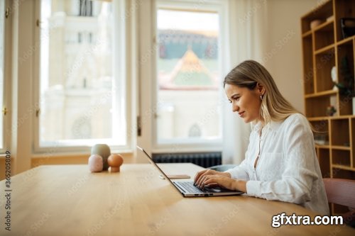 Young Beautiful Woman Working 6xJPEG