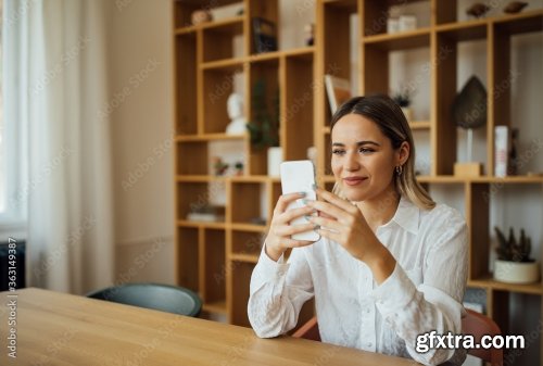 Young Beautiful Woman Working 6xJPEG