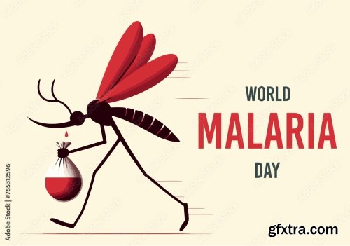 World Malaria Day Vector Design 6xAI