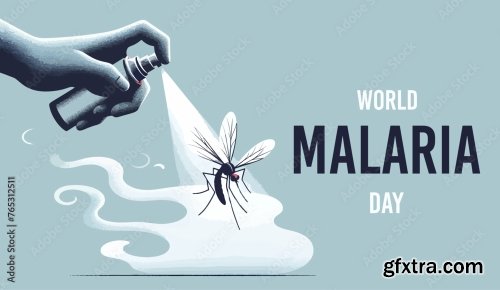 World Malaria Day Vector Design 6xAI