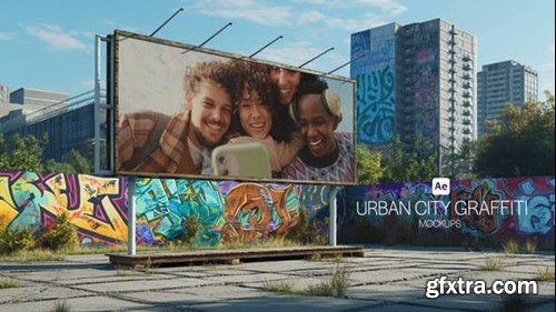 Videohive Urban City Graffiti Walls Mockups 52377467