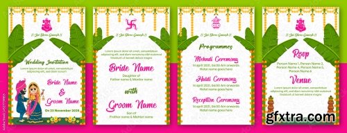 Indian Wedding Invitation Card 6xAI