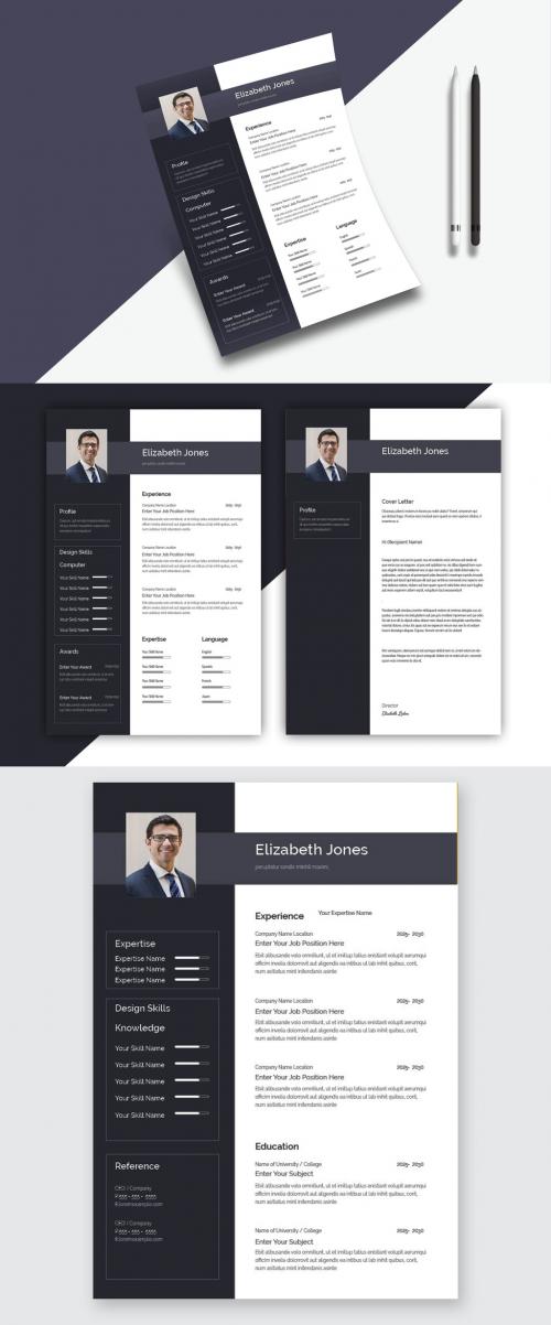 Clean Black and White Resume