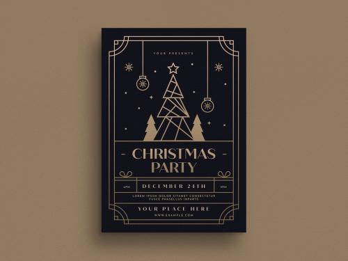 Christmas Gold Deco Flyer