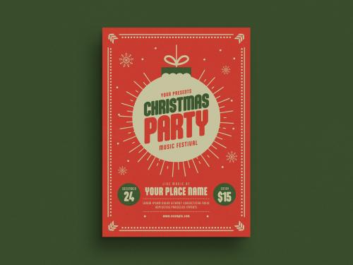 Vintage Christmas Event Flyer