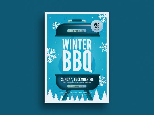 Winter BBQ Event Flyer