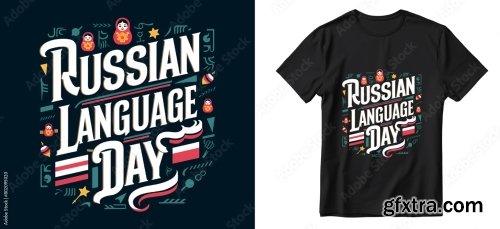 Creative Typography T-Shirt Design 6xAI