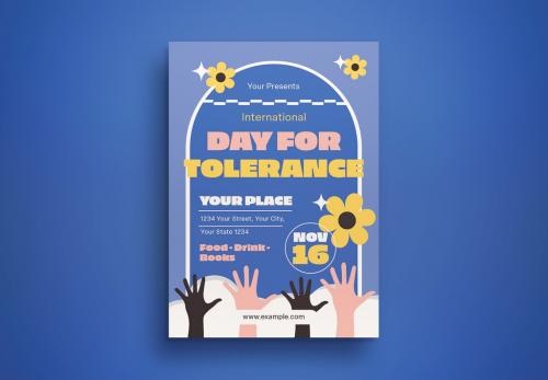 Blue Flat Design International Day For Tolerance Flyer