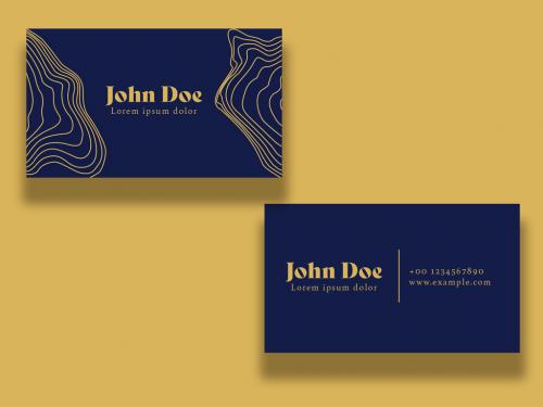 Navy and Yellow Buisness Card