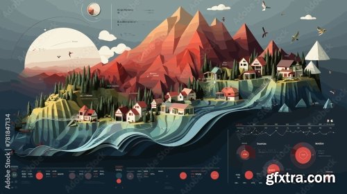 Concept Vector Illustration Of Presentation Background 6xAI