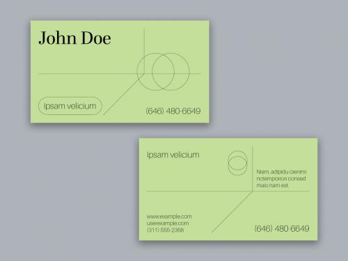 Green Minimal Business Card