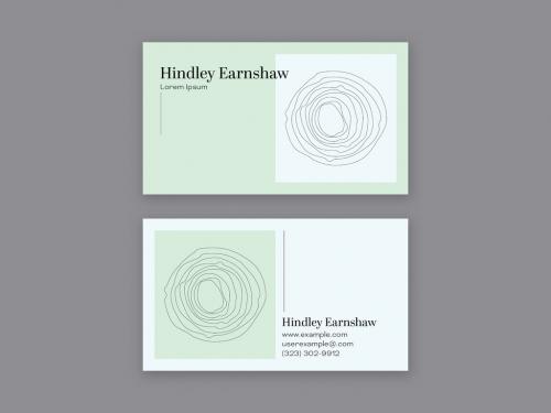 Business Card with Abstract Accents