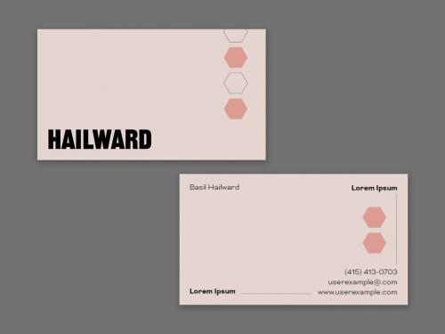 Beige and Pink Business Card