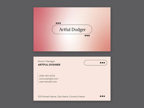 Pink Gradient Business Card