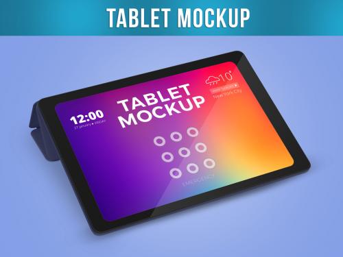 Tablet Mockup With Case
