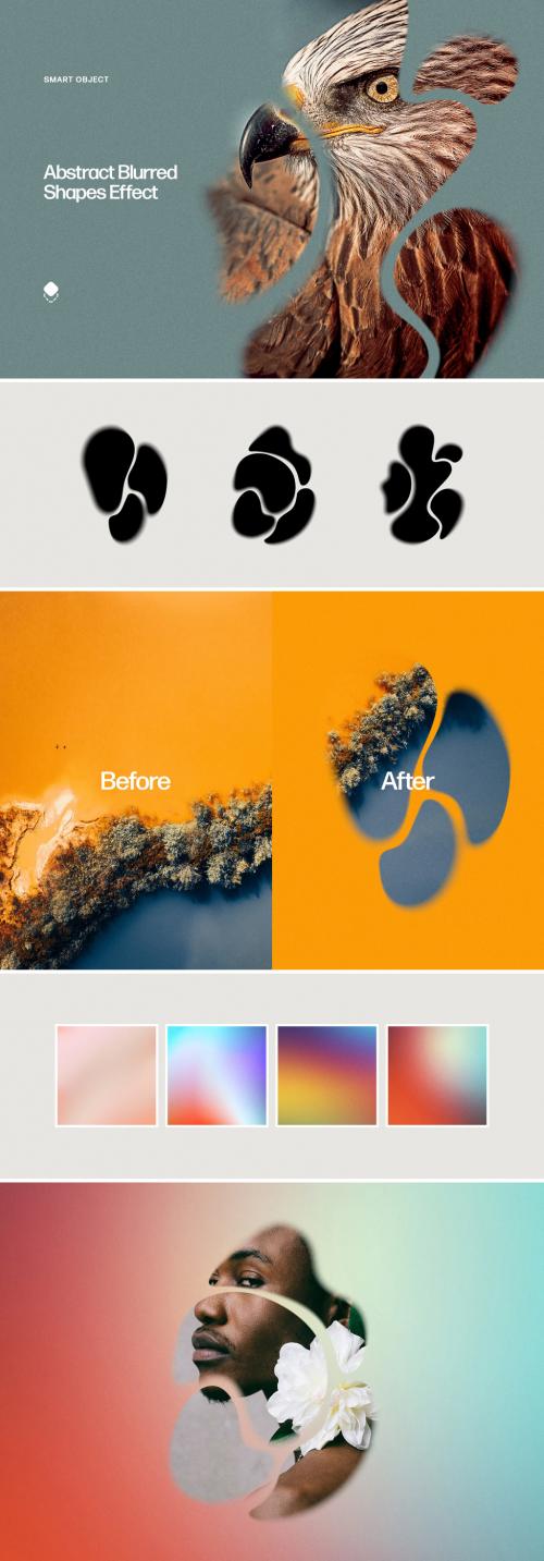 Abstract Shapes Mask Photo Effect Mockup