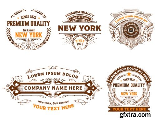 Set of 5 Logos and Badges