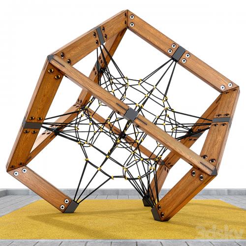 Children's play rope complex Cube. Playground