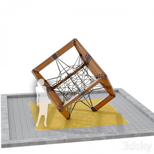 Children's play rope complex Cube. Playground